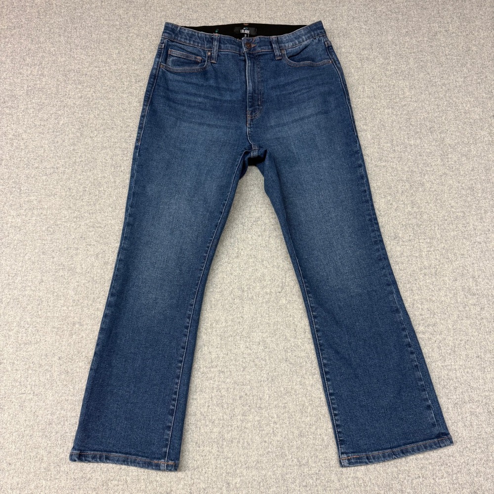 LuLaRoe Denim Jeans Size 30 Blue High Rise Straight Leg Elastic Waist Comfort